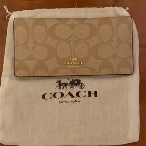 Coach Bifold Checkbook Wallet